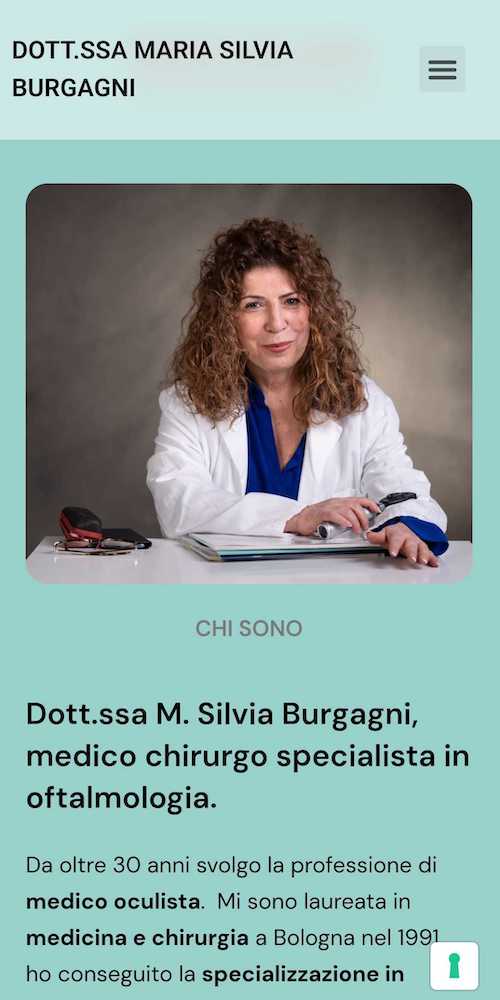 sito monopagina medico oculista